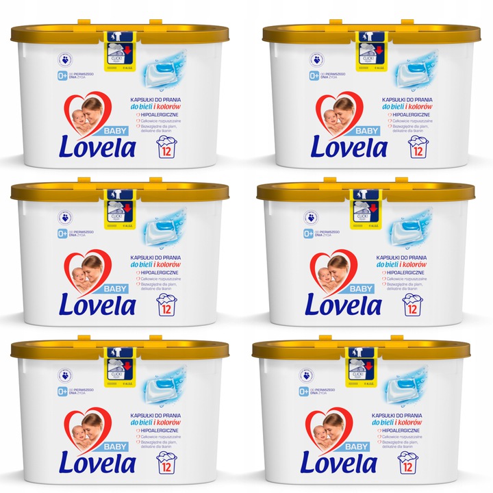 Pracie kapsuly a tablety - Kapsuly Lovela Biela farba umývanie detí 72ks