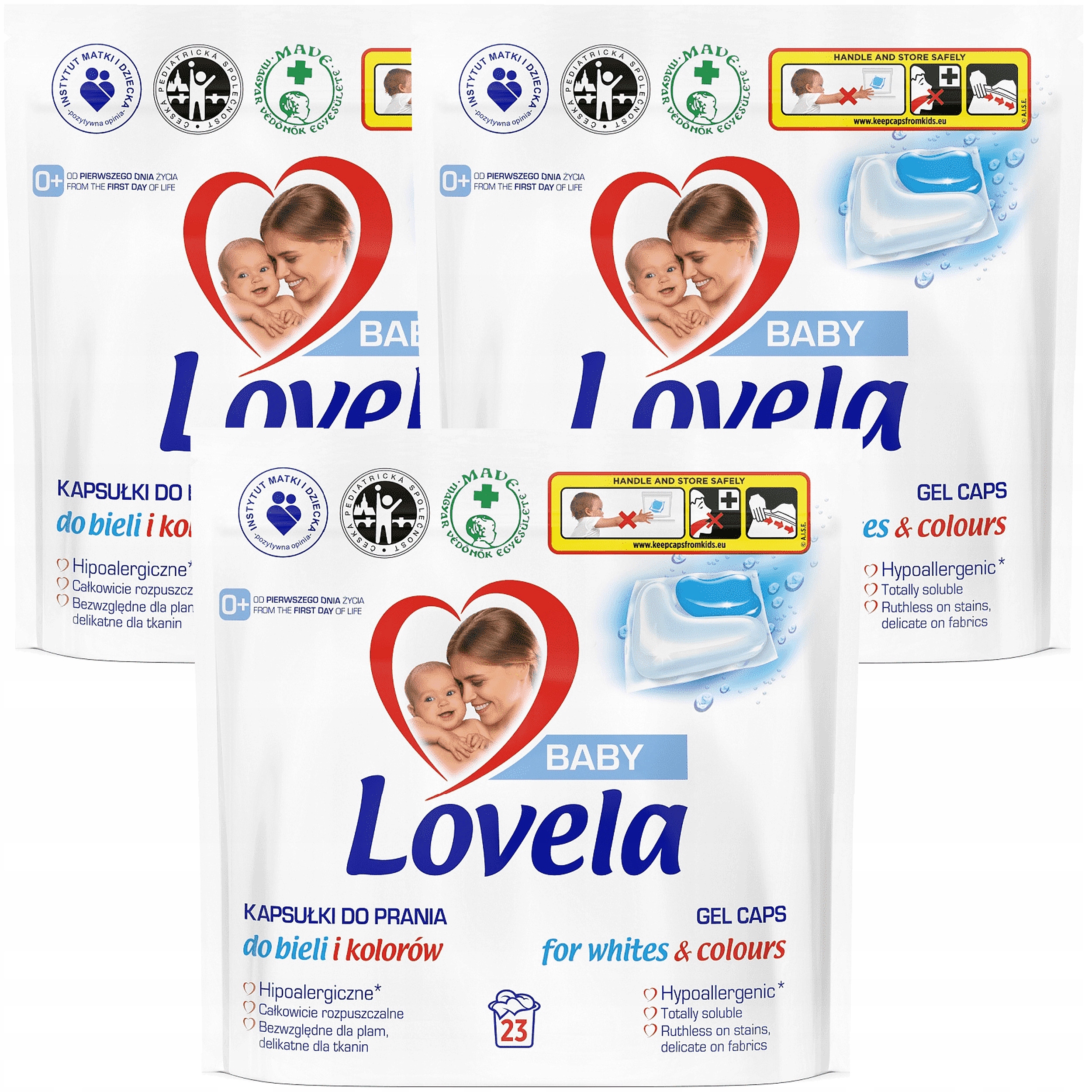 Pracie kapsuly a tablety - Lovela kapsuly Univerzálne umývanie detí 3x23