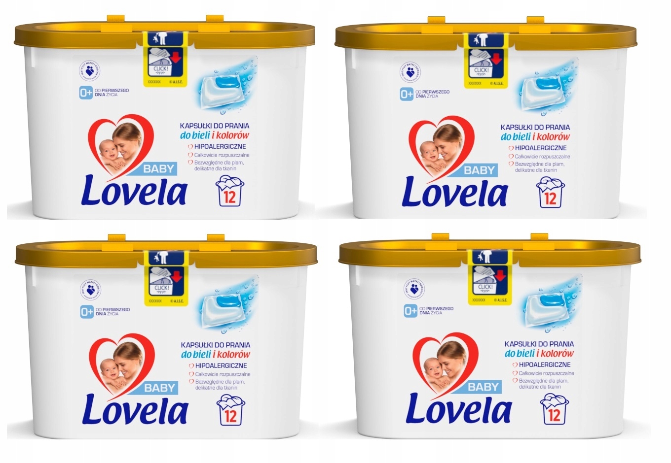 Pracie kapsuly a tablety - Lovela premývacie kapsuly 48 kusov bielej a farby