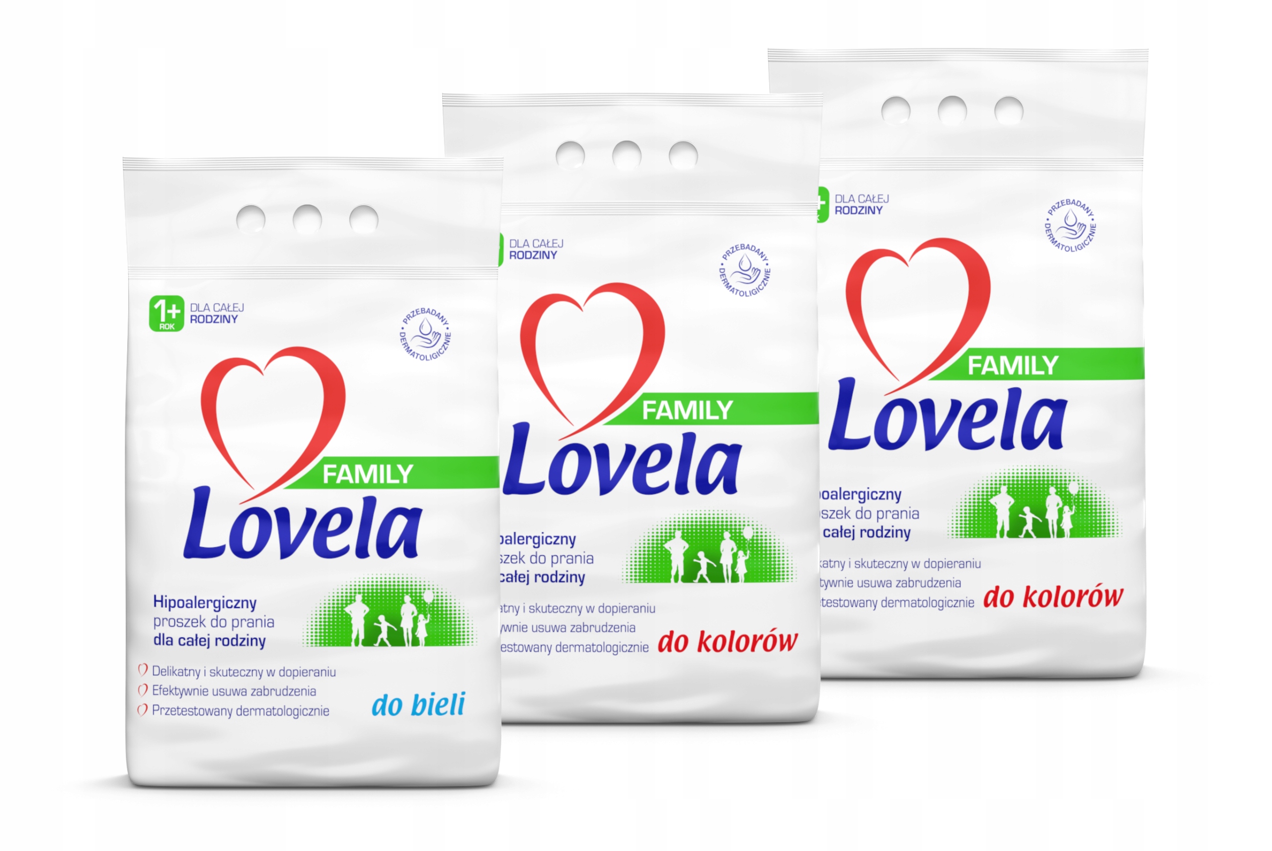 Prací prášok - Lovela Powder Family 3x2.1kg / 84PR mix biela farba