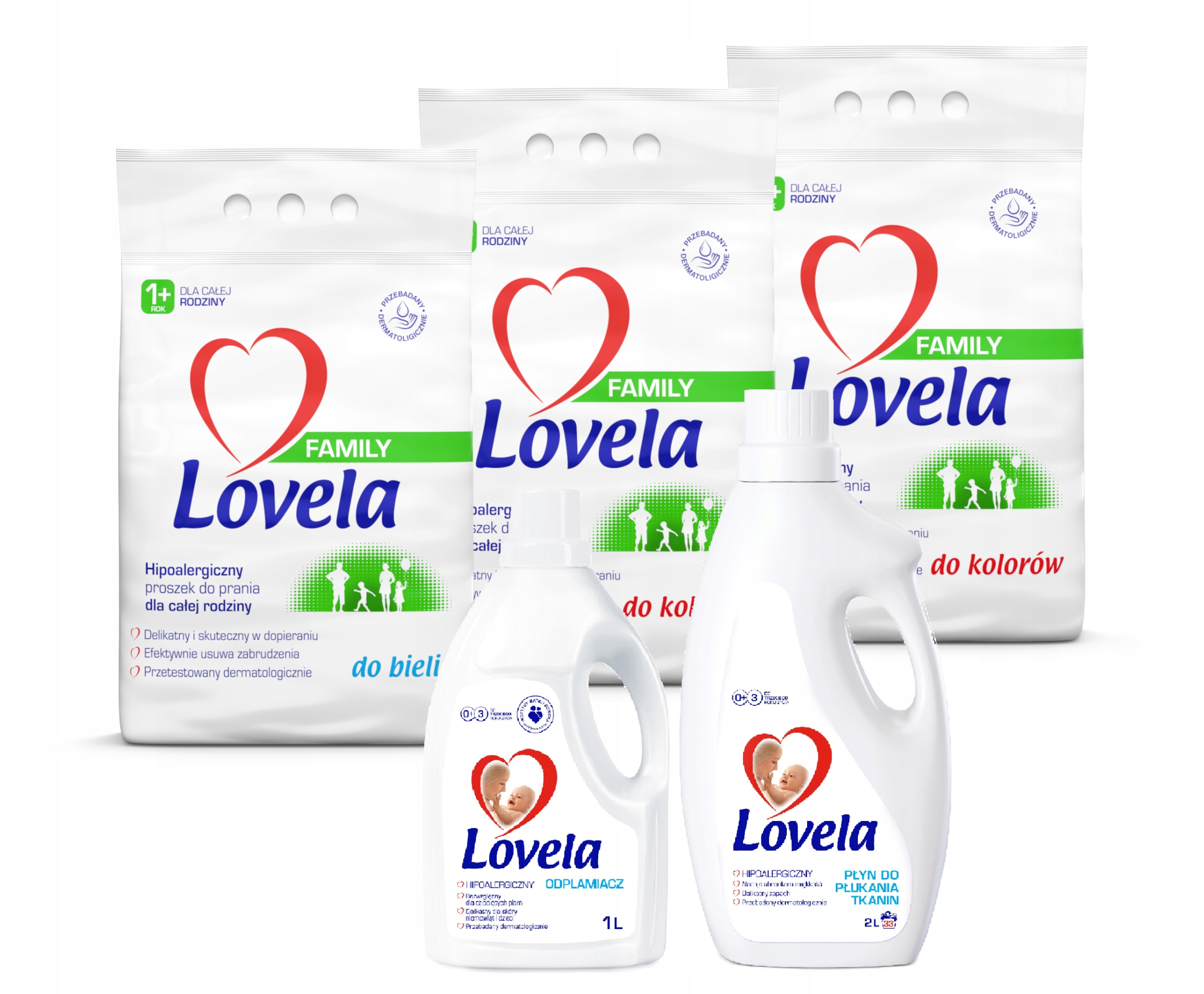 Prací prášok - Lovela Powder Family 3x2.1KG / MIX RINSE RINSE