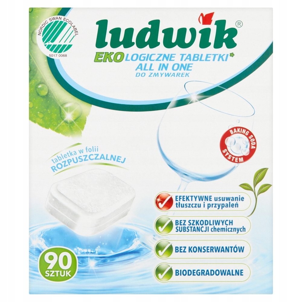Ekologické tablety Ludwik Allin1 pre umývačky riadu 90