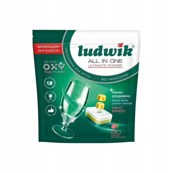 Ludwik Tablety do umývačky Oxy 80ks Grapefruit