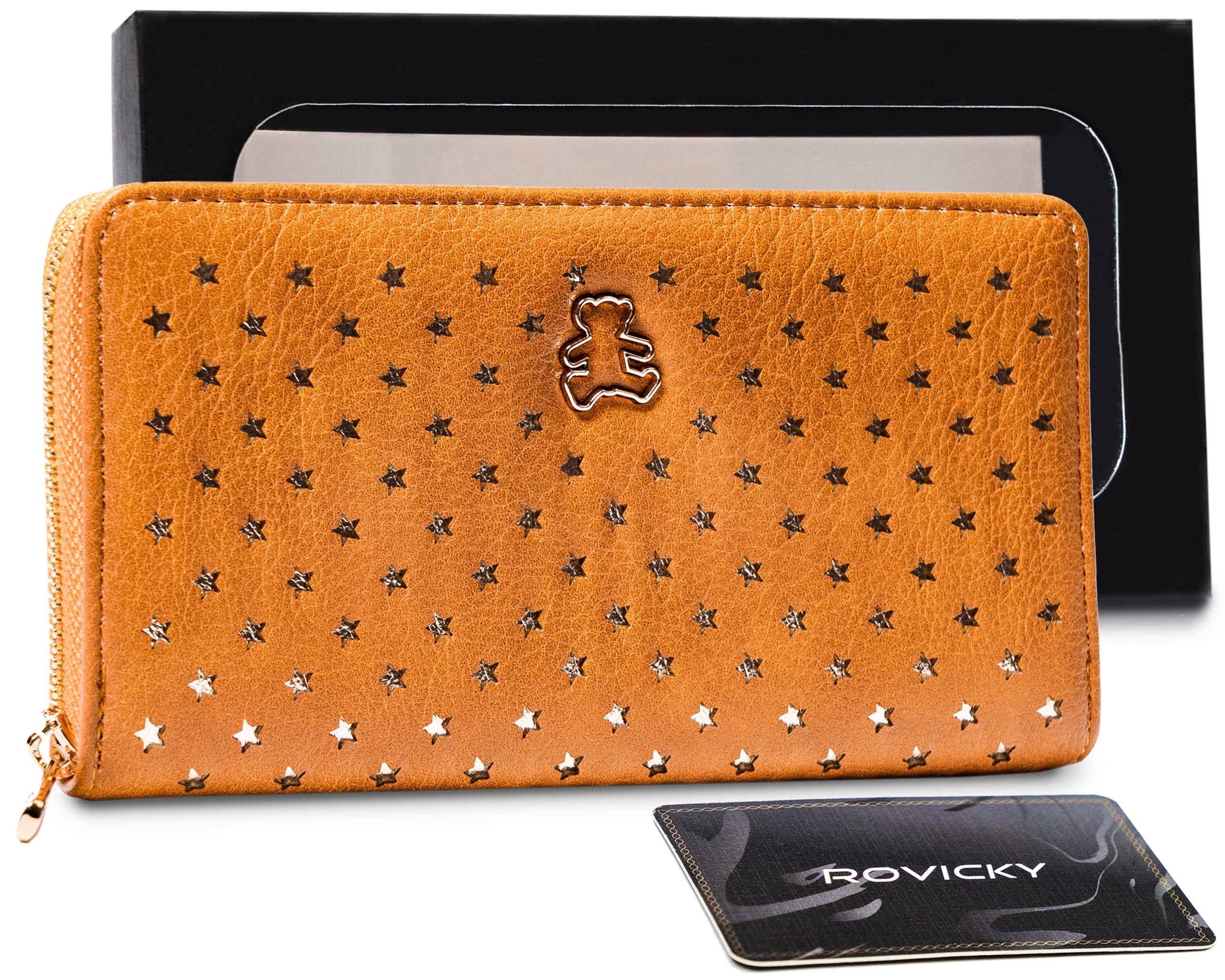Peňaženka - Lulu Castagnette Ekologická koža Oranžová chrysalide -A22031 Cu - ženský produkt