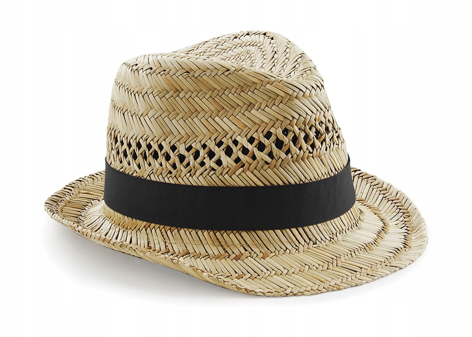 Beechfield Beige Trilby Hat, Black 59