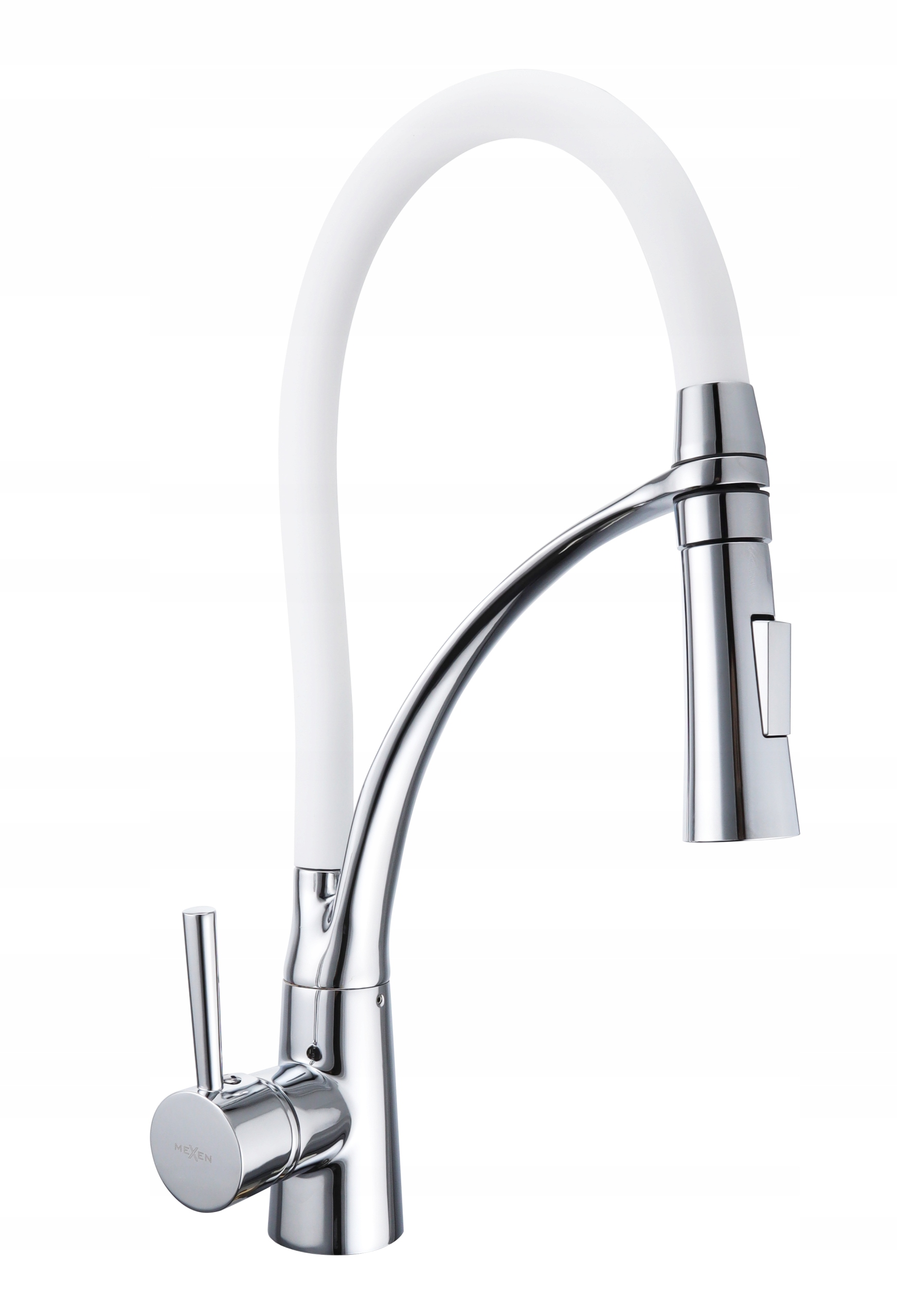 Kuchynská batéria - Mexen Aster High Kitchen Battery White Chrome