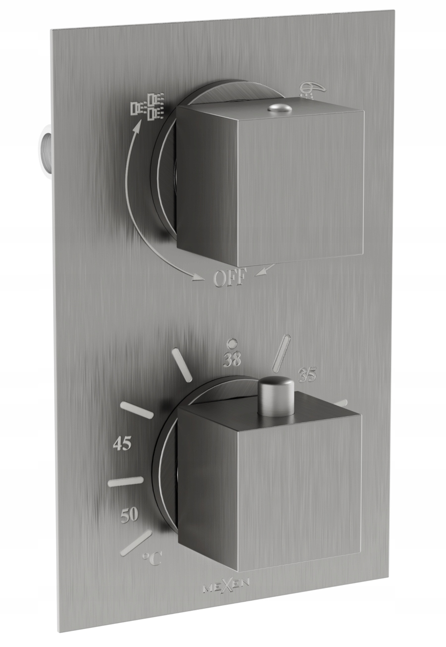 Mexen Cube Flush Mountain Battery Termostat Graphit
