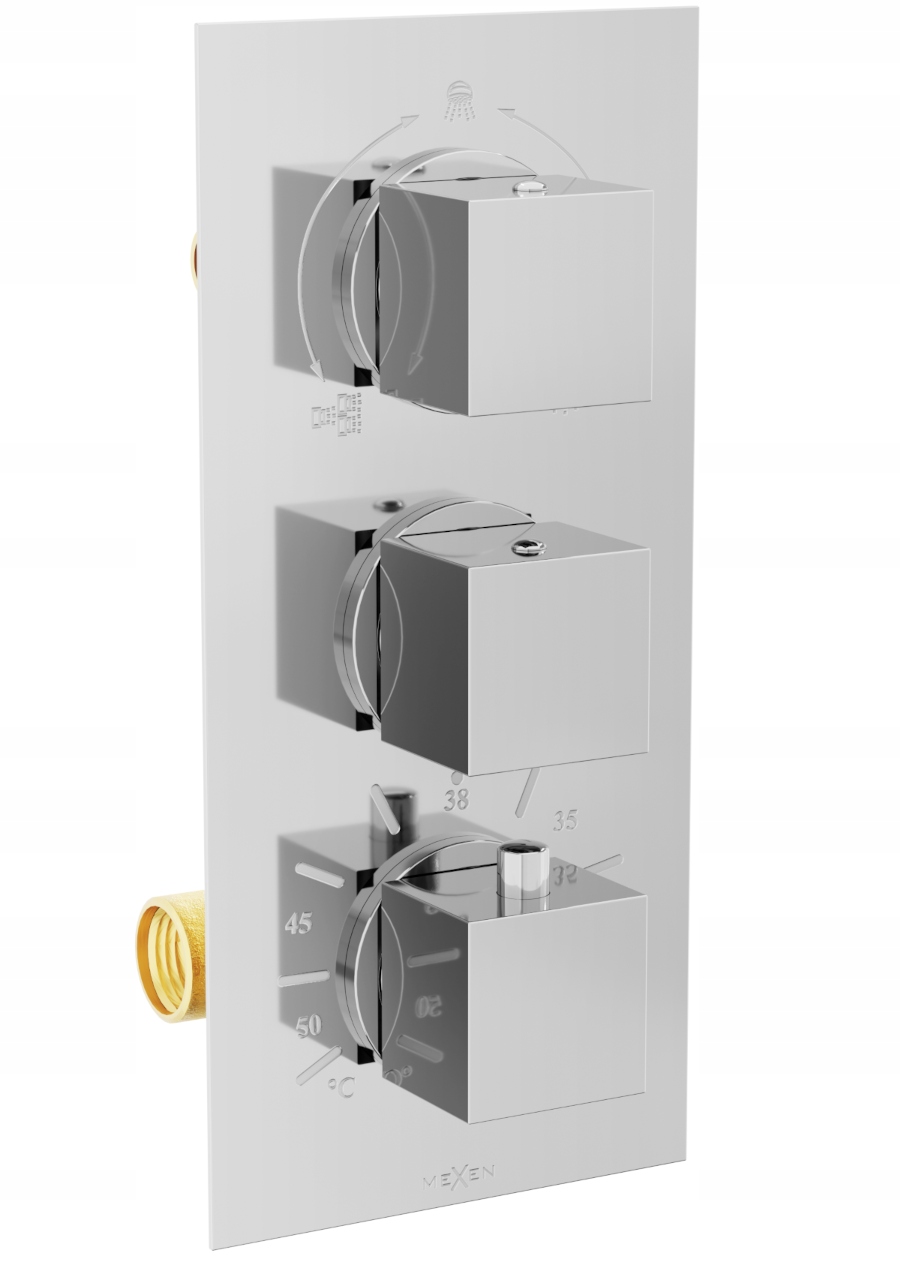 Mexen Cube Termostatic Flush -Mounted Chrome