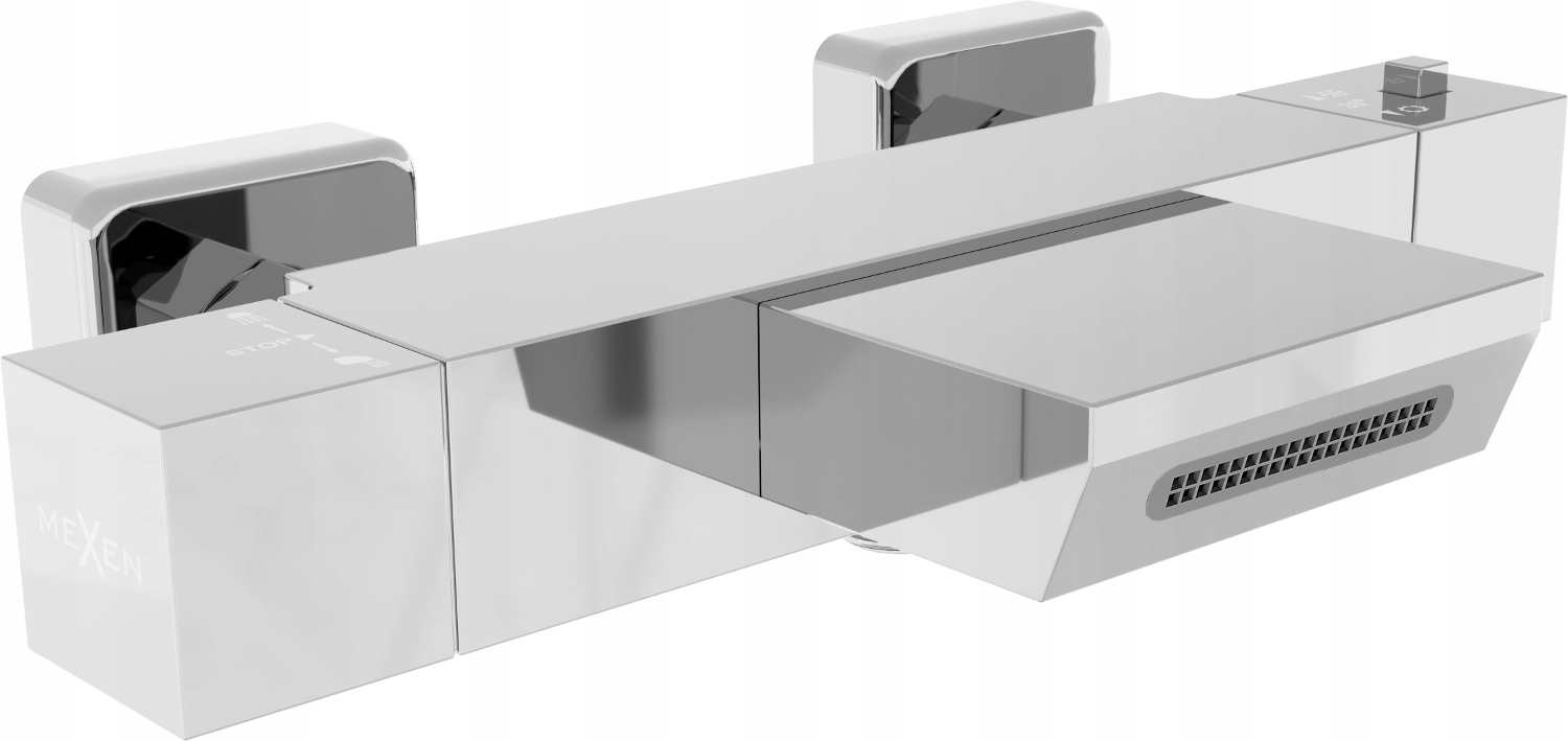 Mexen Cube Bath Tank Tank Termostat Cascade Chrome