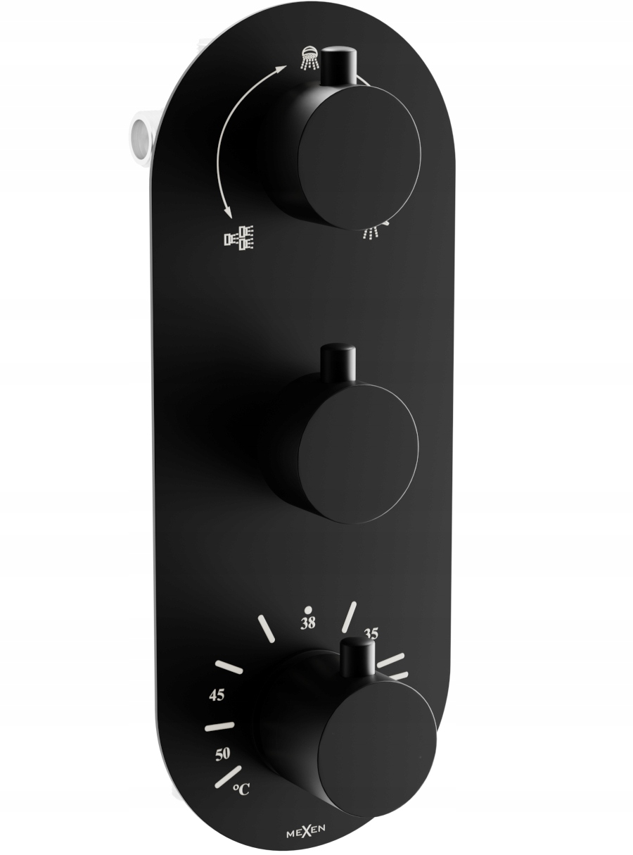 Mexen Kai Flush -Black Termostatic Battery