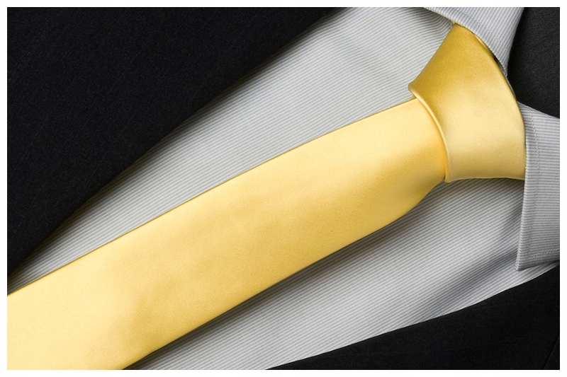 Úzke kravata Greg Slim Fit Microfiber (mikrofáza) žltá