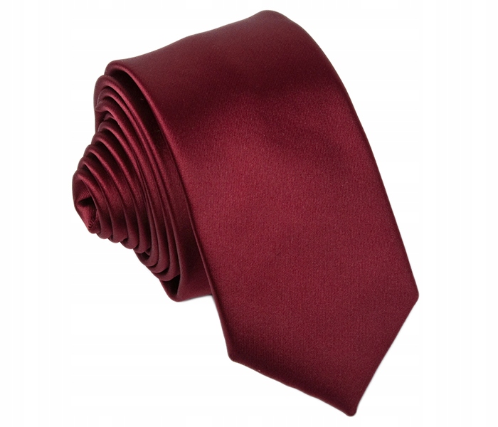 Úzke mikrovlákno 6 cm hladké vínové kravaty GS36