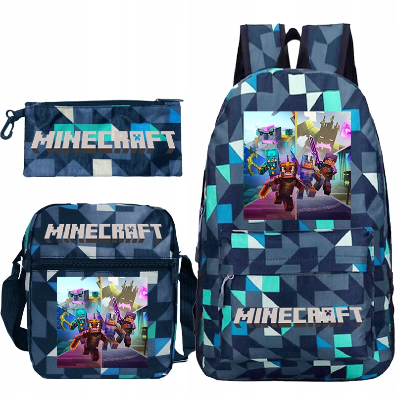 Viacfarebný batoh školy Minecraft