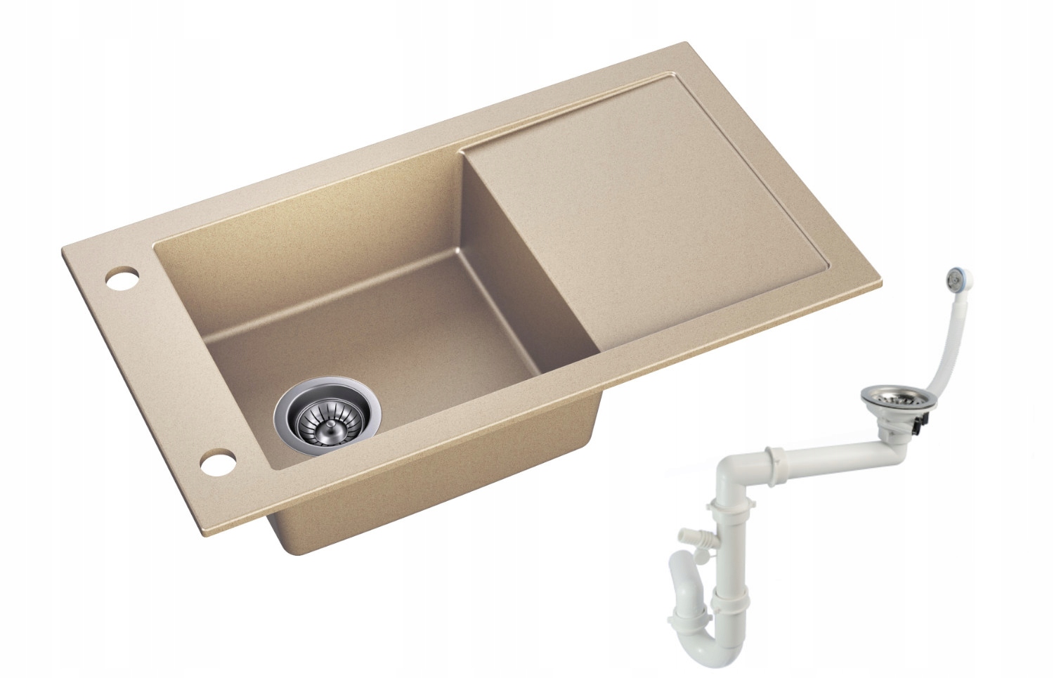 Kuchynská batéria - Moderno Granite Sink Mario Beige 76 x 43 + sifón