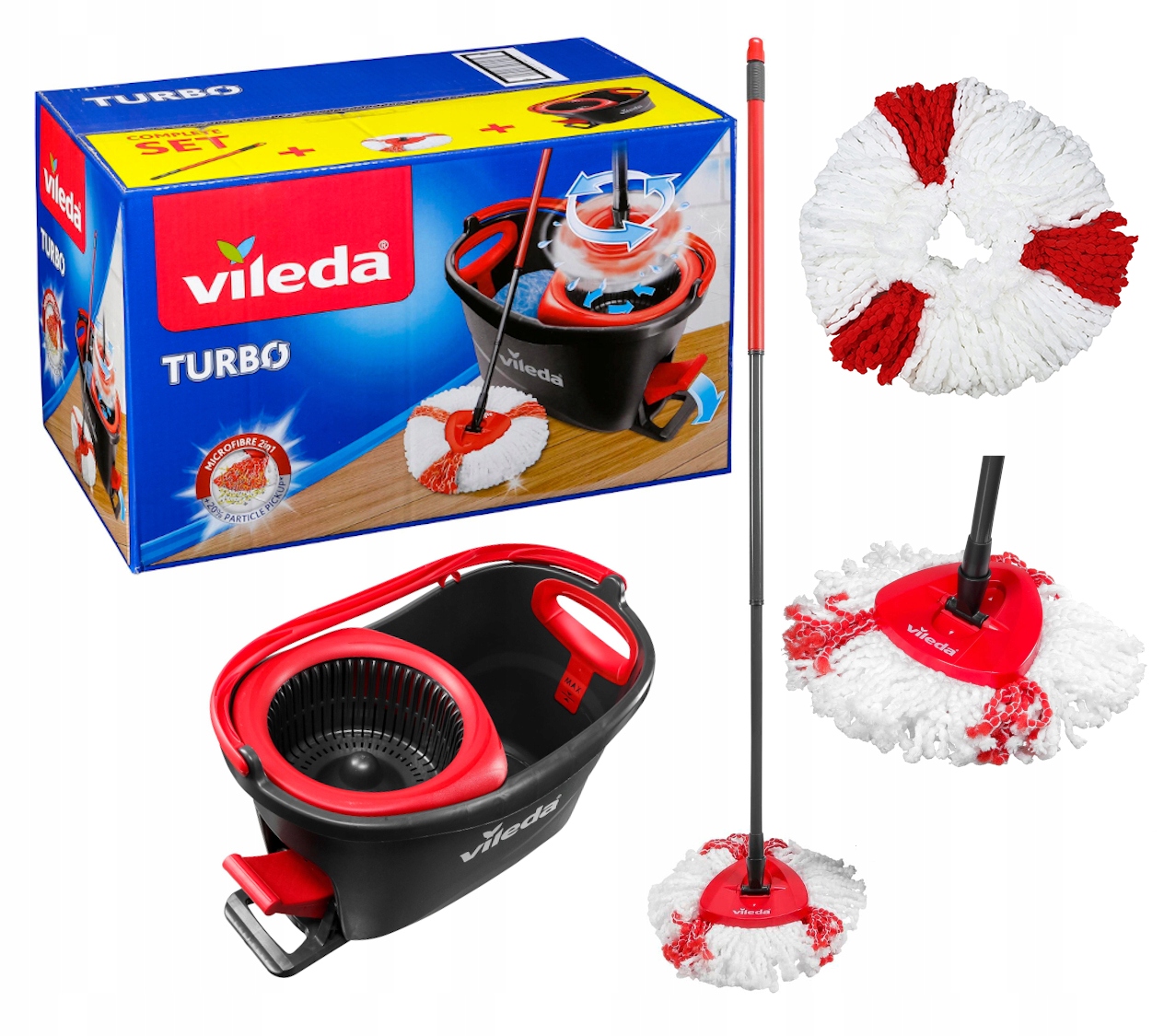 Villeda Easy Wring Turbo 2in1 Rotary Mop + príspevok