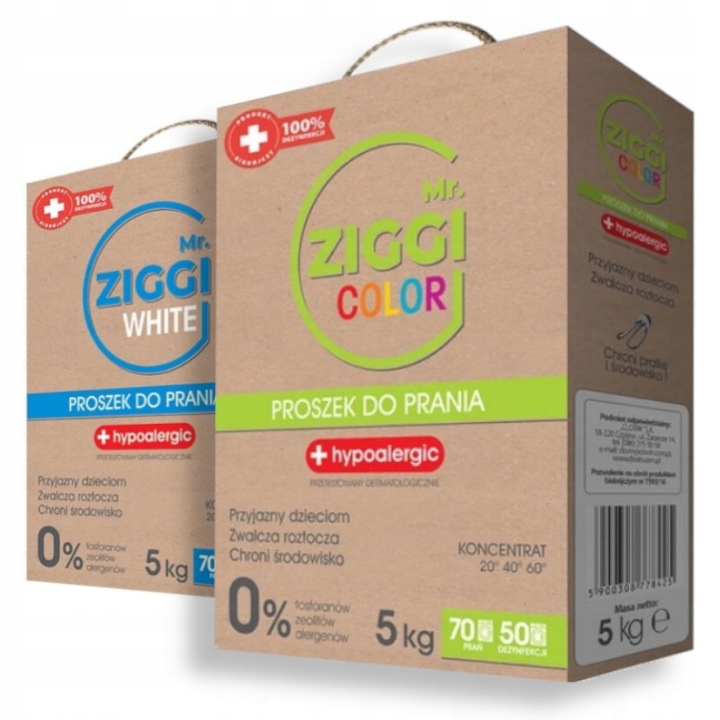 Prací prášok - PÁN. Ziggi umývanie prášku BIO MIX SET 2X5KG