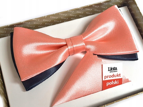 Linta Navy Blue, Multi -Colored Bow