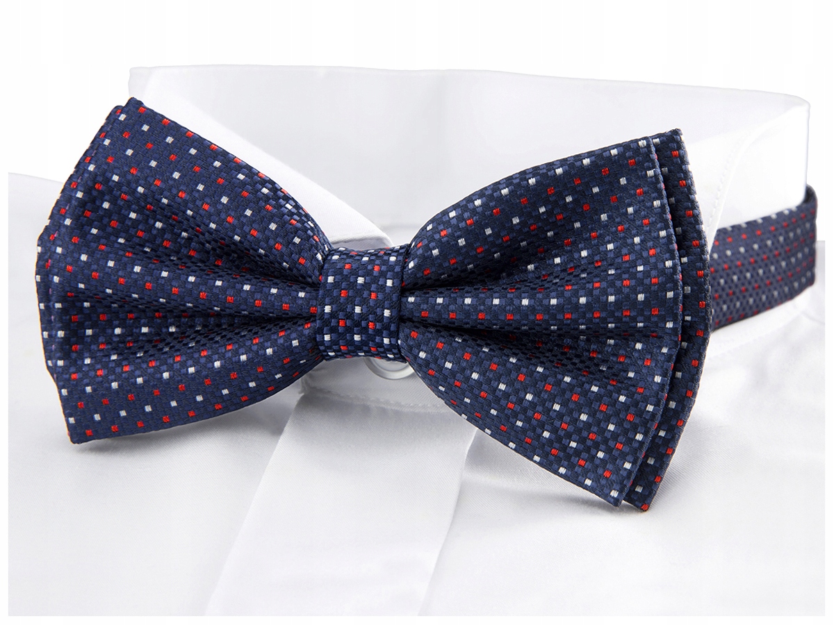 Greg Bow Tie Classic White, Red, Navy Blue