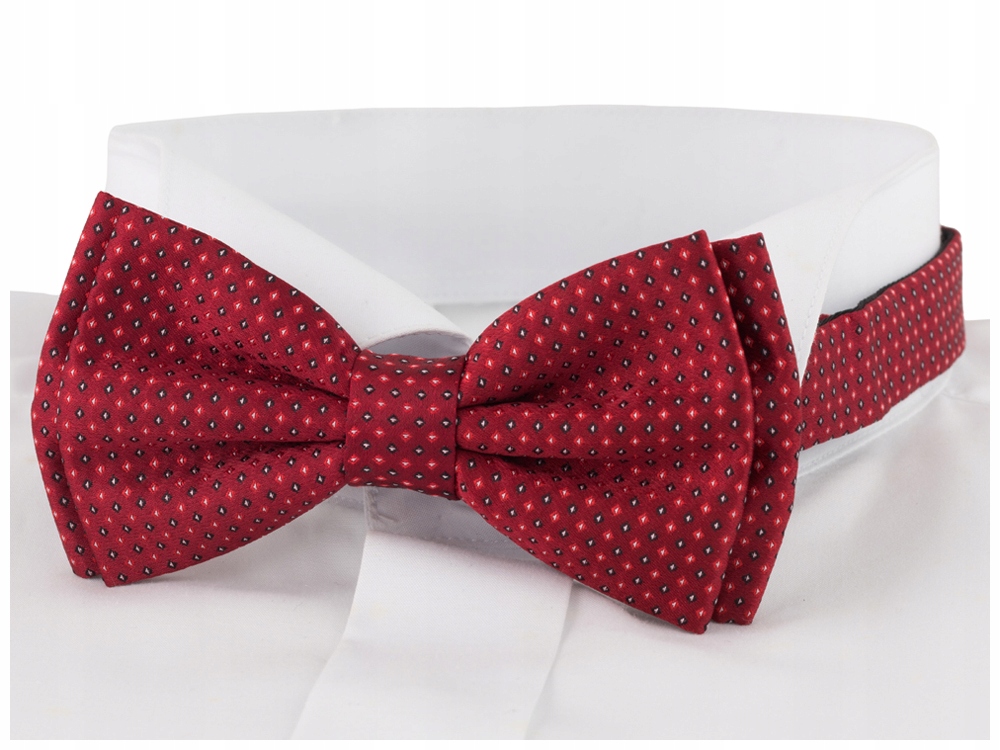 Greg Bow Tie Classic White, Black, Red Cut