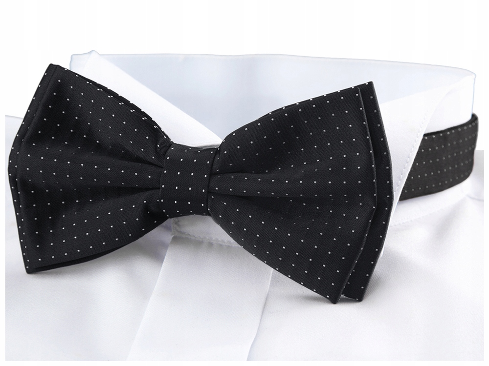 Greg Bow Tie Classic White, Black Cut