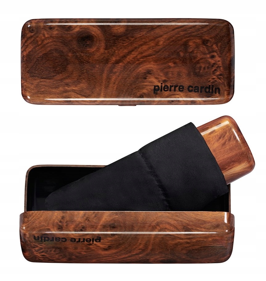 Dáždniky - Manuálny dáždnik, skladanie, s Pierre Cardin Brown, čierny obal