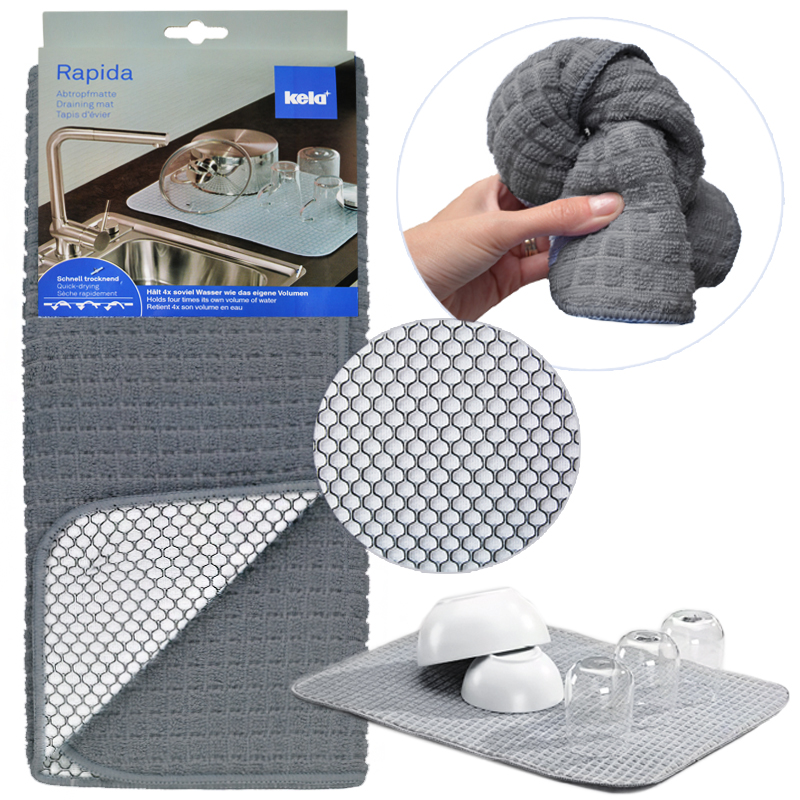 Kvapkajúci kamarát pre sušenie plavidiel 50x38 D.Grey kela