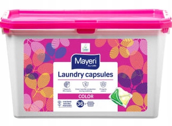 Pracie kapsuly a tablety - Mayeri Farebné umývacie kapsuly Všetky-Care 36 ks