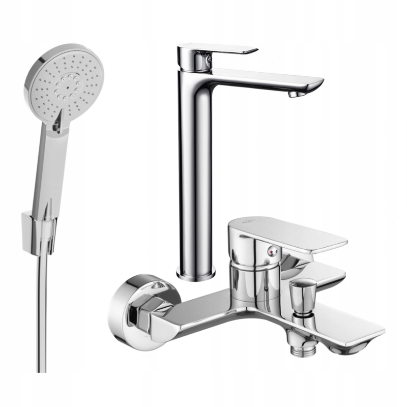 Mexen Alfa R40 Bathtub Set, Chrome