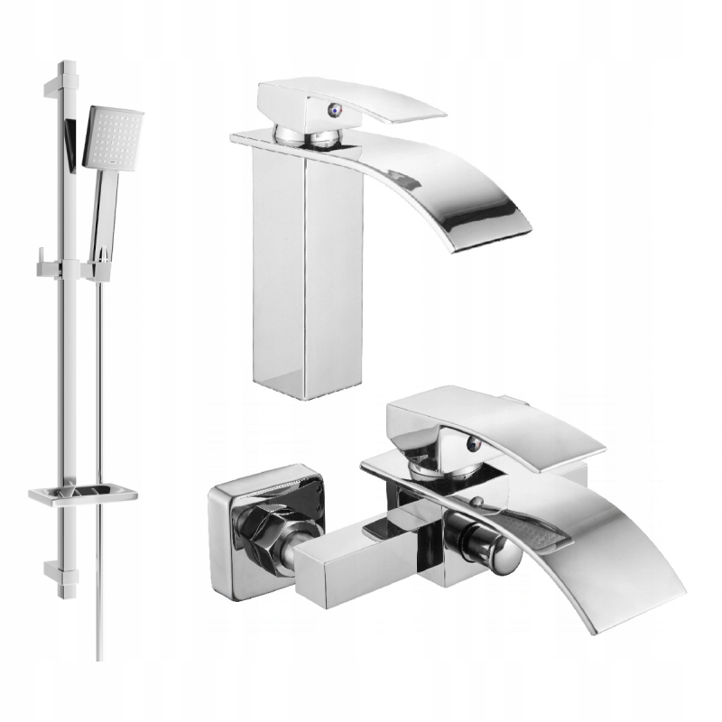Mexen Aries DQ45 Bathtub Set, Chrome