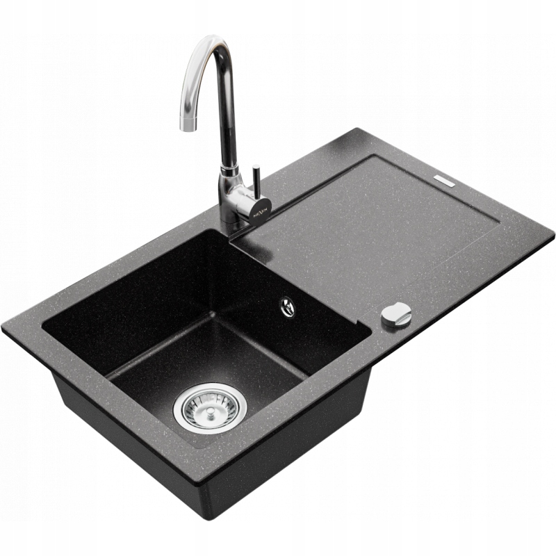 Kuchynská batéria - Batéria Mexen Aron Granite, čierna