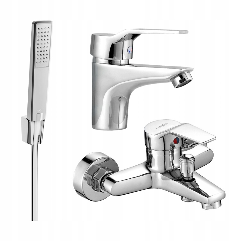 Mexen Caro R72 Bathtub Set, Chrome