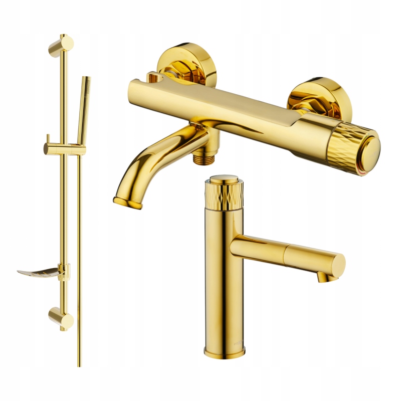 Mexen Diamond DF70 Bathtub, Golden - 71503DF
