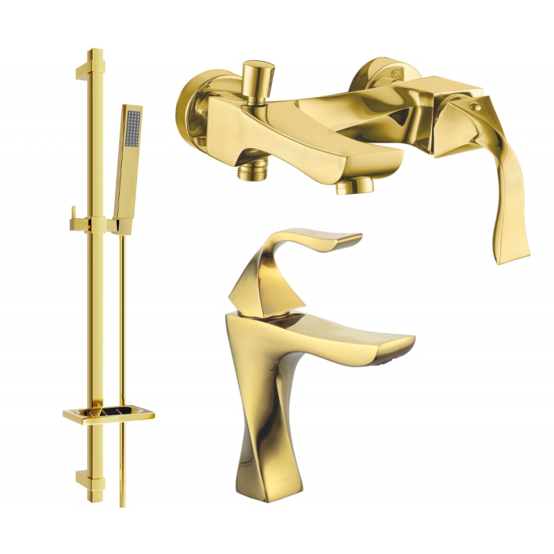 MEXEN ESTRELA DQ02 Bathtub, Golden