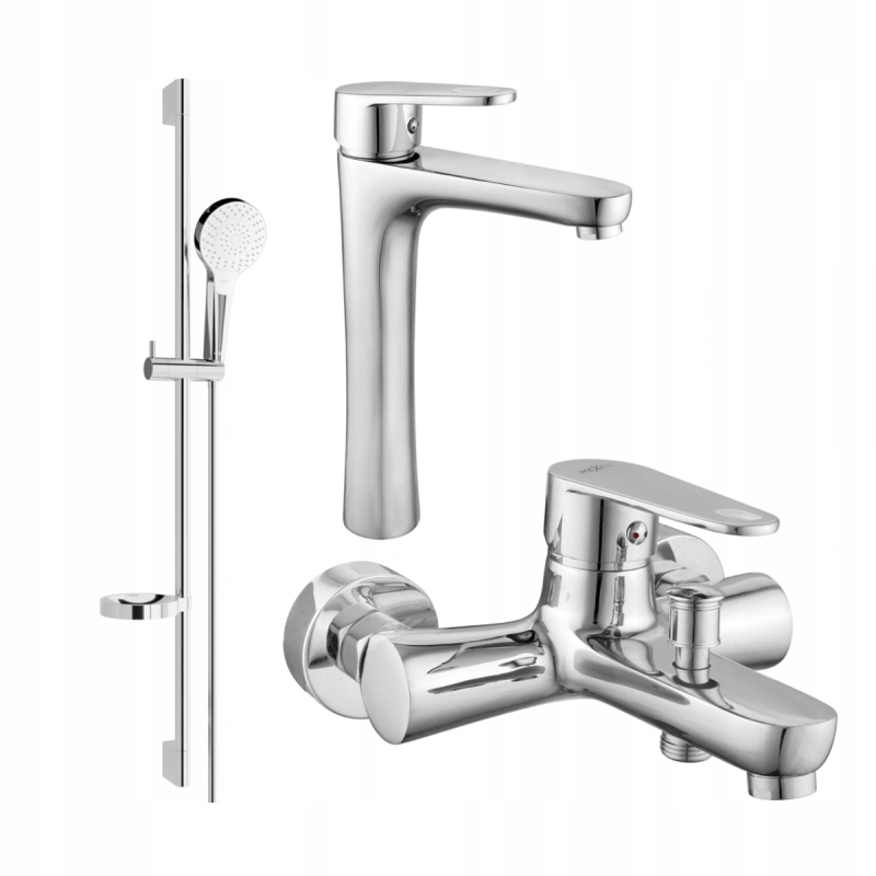 Mexen Kama DS05 Bathtub Set, Chrome
