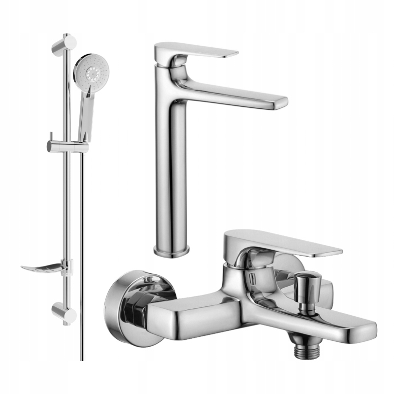 Mexen Lynx DF40 Bathtub Set, Chrome