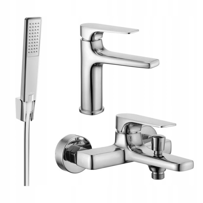 Mexen Lynx R72 Bathtub Set, Chrome
