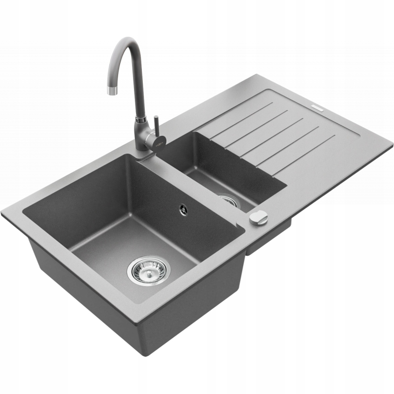 Kuchynská batéria - Mexen Matias Granite umývadlo, šedá