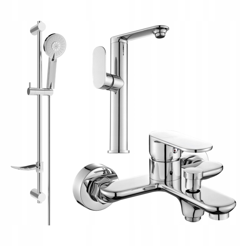 Mexen Milo DF40 Bathtub Set, Chrome