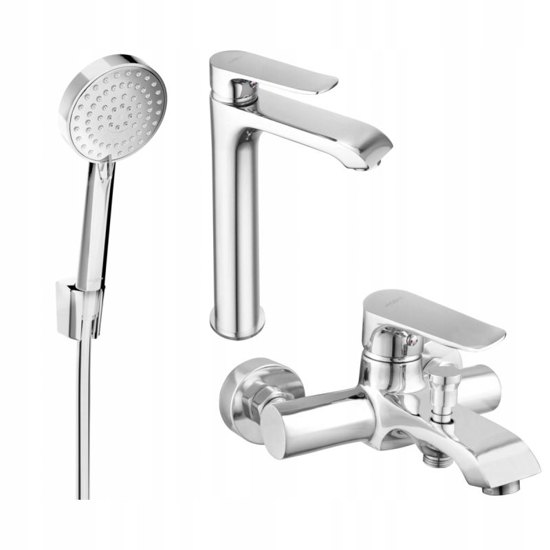 Mexen Pecos R75 Bathtub Set, Chrome