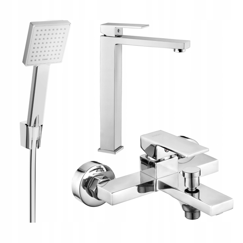 MEXEN UNO R45 Bathtub Set, Chrome