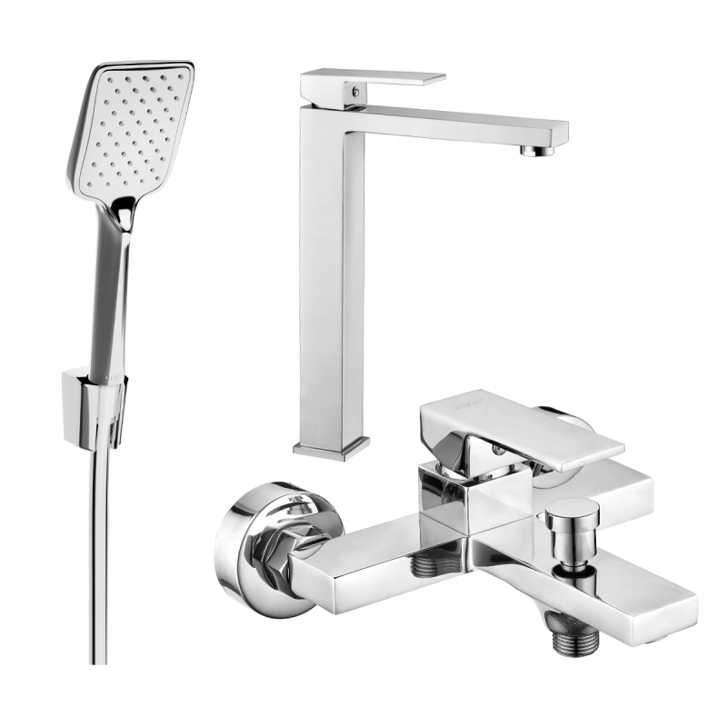 MEXEN UNO R62 Bathtub Set, Chrome