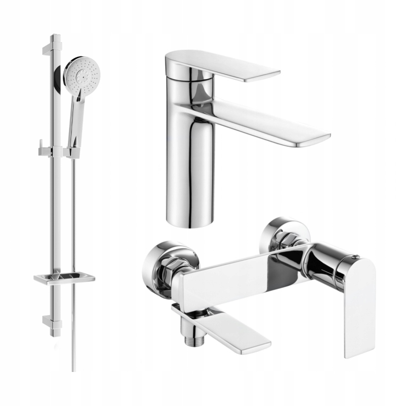 Mexen Zero DQ40 Bathtub Set, Chrome