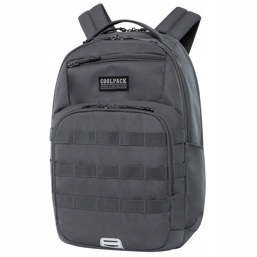Coolpack Multi -Chamber School Backpack odtiene šedej a striebornej 27 l