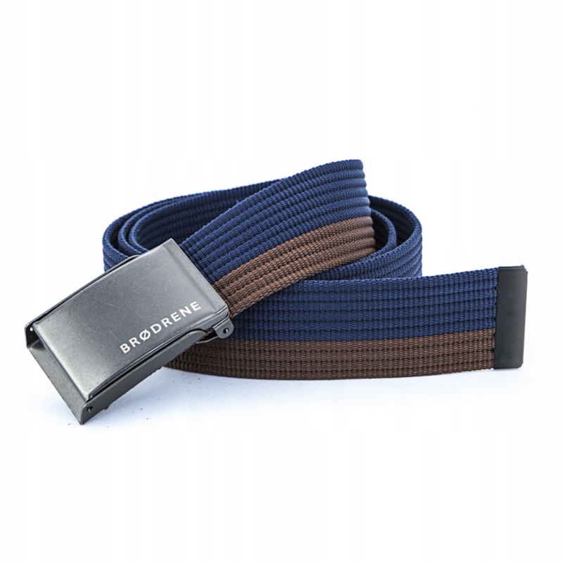 Opasok - Brødrene White, Brown, Navy Blue Strip - pánsky produkt