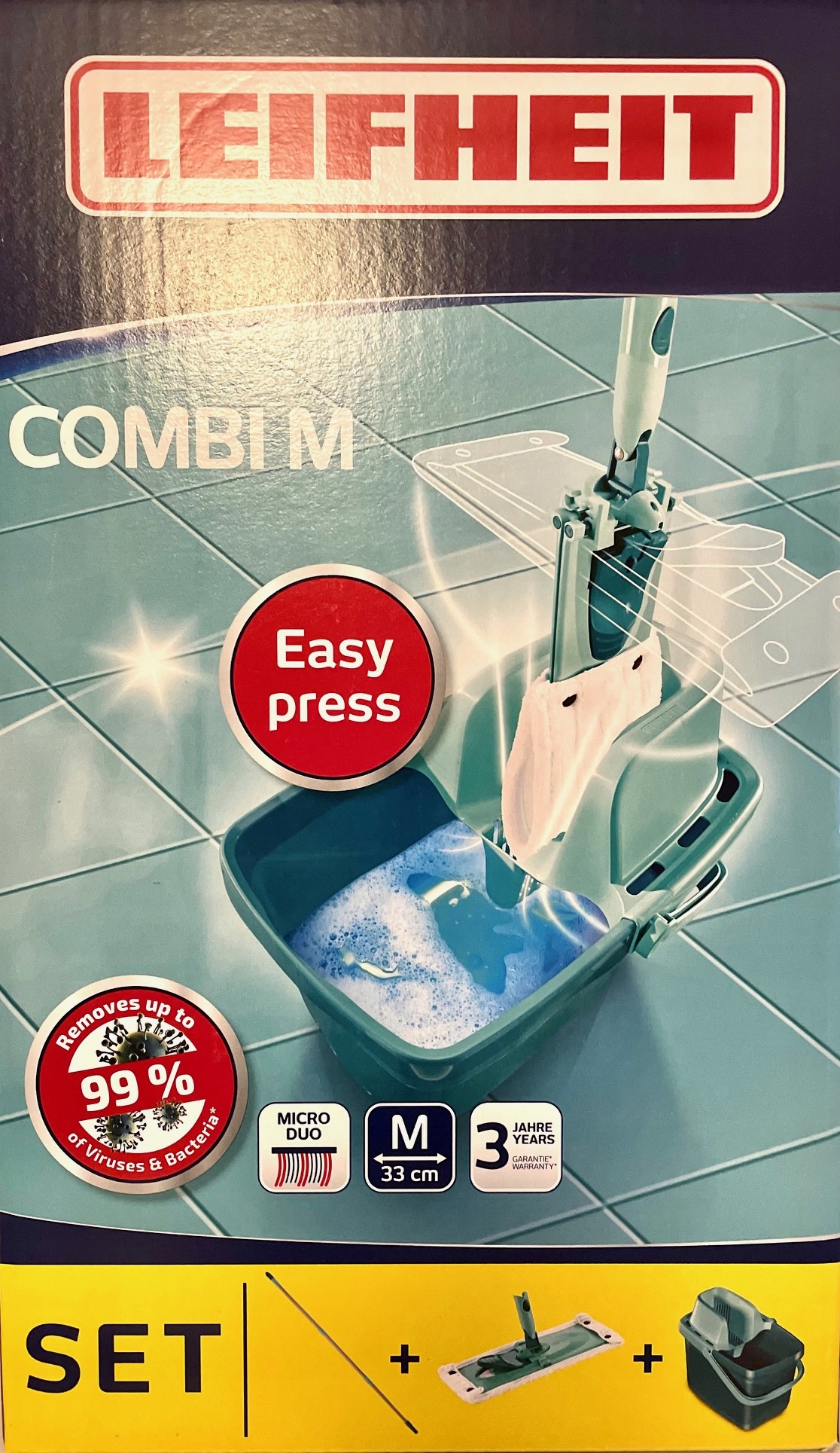 Plochý mop leifheit combi m+vedro