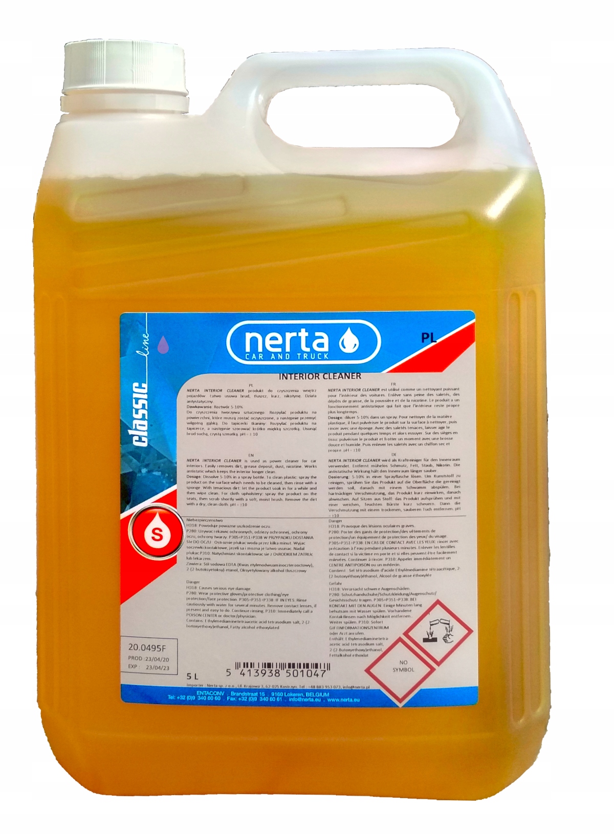 Prací prášok - NERTA INTERIOR CLEANER PRE KARTY A ČALISTRIEŤ 5L