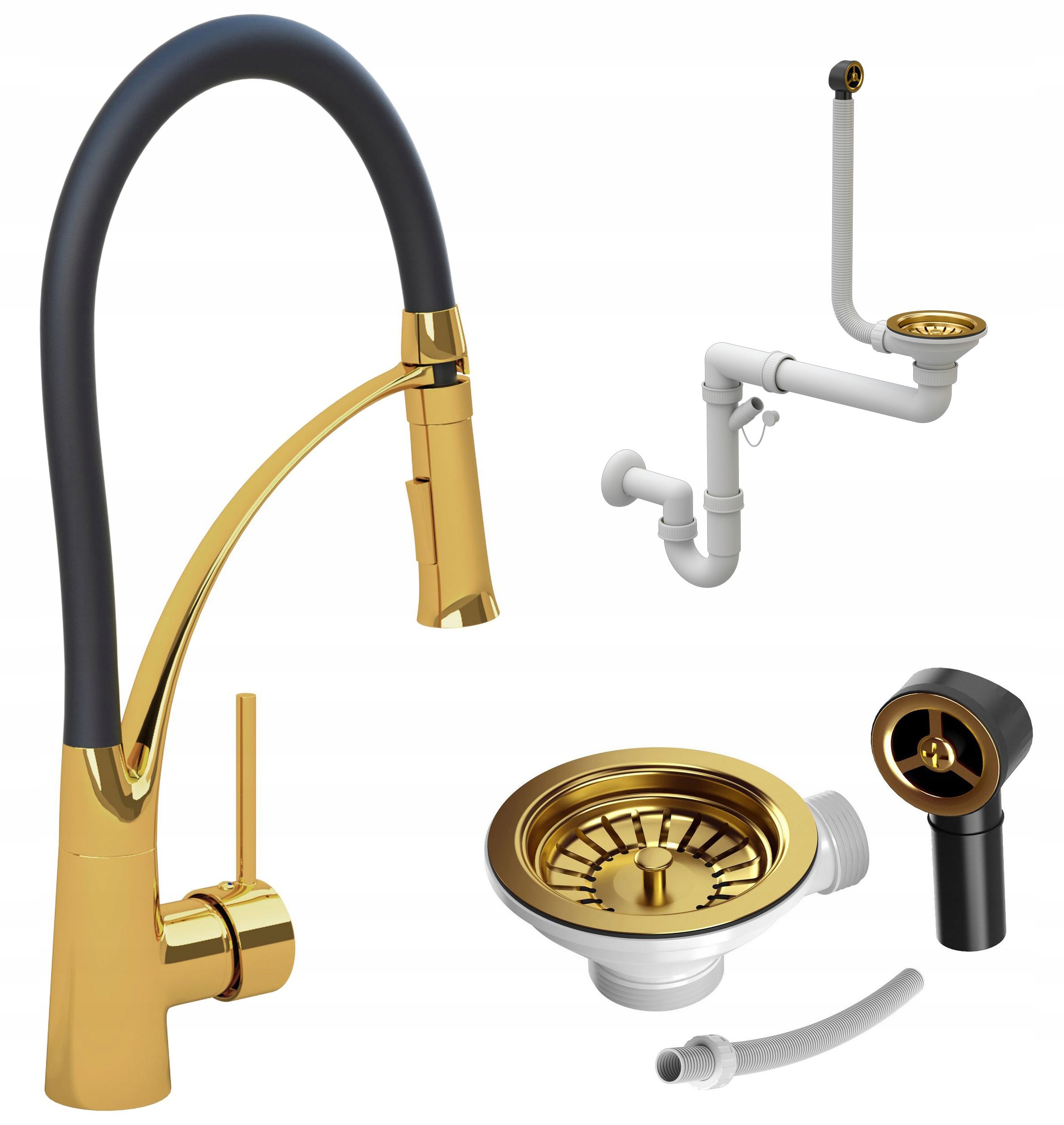Kuchynská batéria - Nexo Golden Kitchen Batéria + zlatý sifón