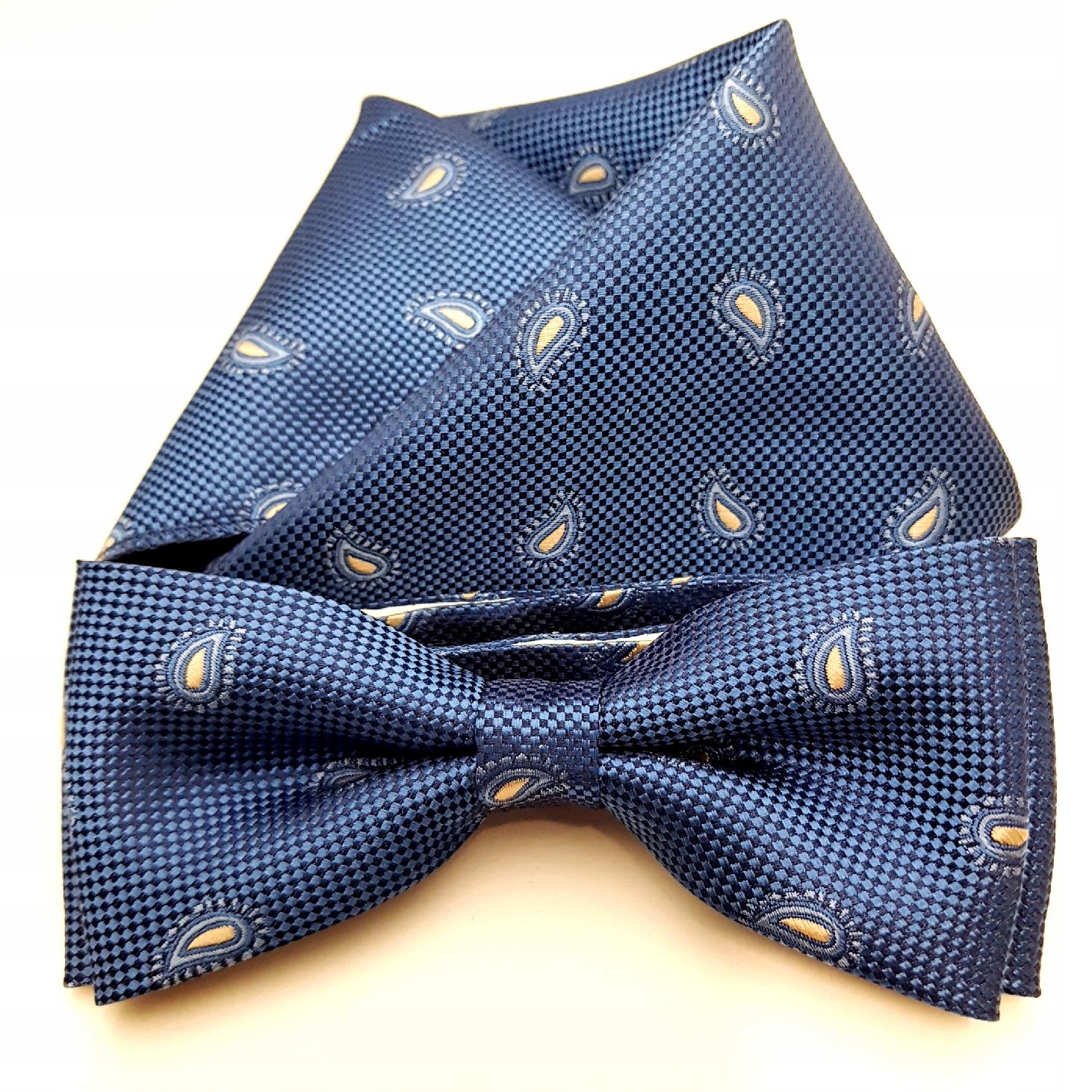 Exkluzívne Paisley Blue, Gray, viacfarebná muszka