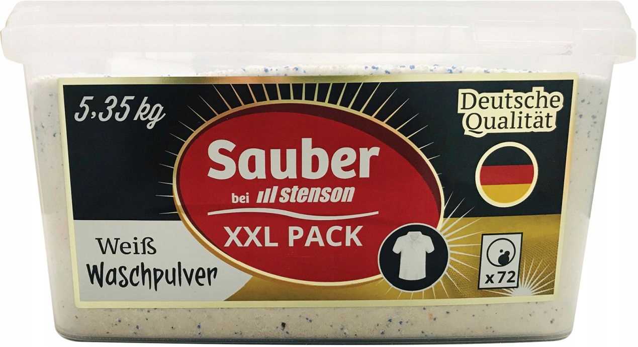 Prací prášok - Nemecký pranie biele 5,35 kg 72 umývanie