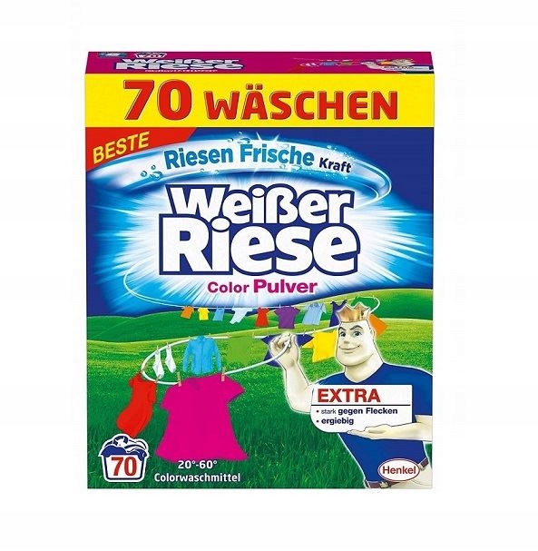 Prací prášok - Nemecká Weisser Riesse 70 Wasce Farba
